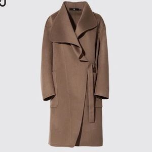 Jil Sander x Uniqlo +J collection Double faced cashmere coat brown NWT size M